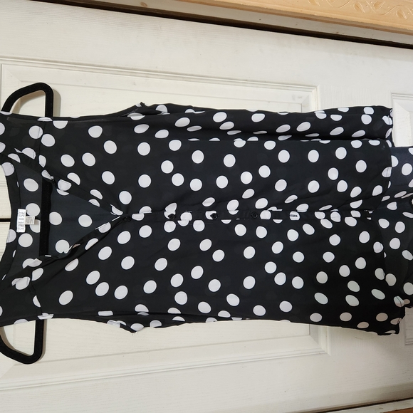 Spense Black and White Polka Dot Top - Picture 2 of 7